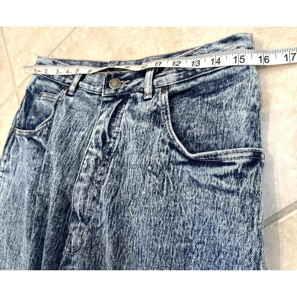 VTG‎ Pure Jeanswear Jeans Size 32 Acid Wash High Rise Tapered Leg Retro 90s